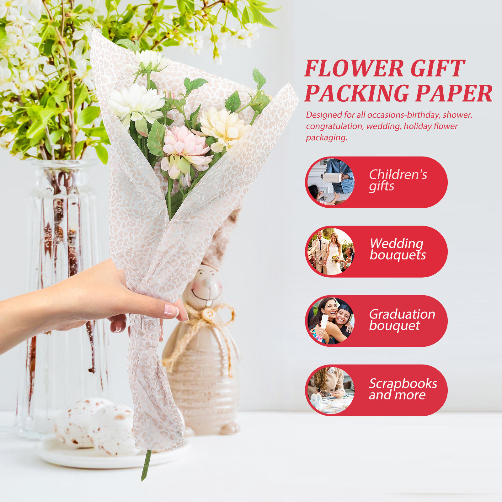 Flower Supply - Çiçek Paketleme Kağıdı Kendin Yap El