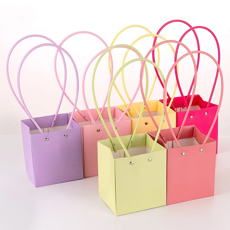 Florist Supply House - Kraft çiçek hediye keseleri taşınabilir buket