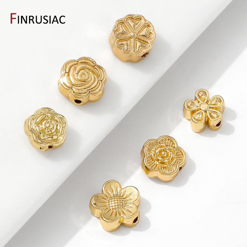 Flower Supply - 14 K Altın Kaplama Pirinç Çiçek