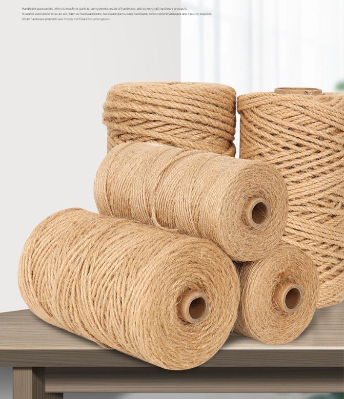 Twine Jute Natural - 100M Doğal Vintage Jüt Halat Kordon