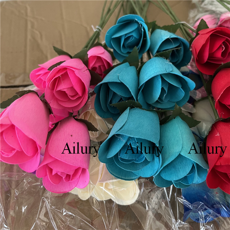 Florist Supply Shop - 96 adet 3.5Cm yapay çiçek ahşap