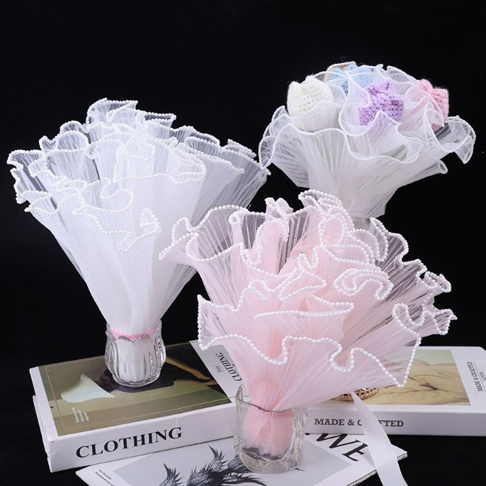 Florist Supply House - 28cmx4Yards Çiçek Buketi Sarma İnci Dalga