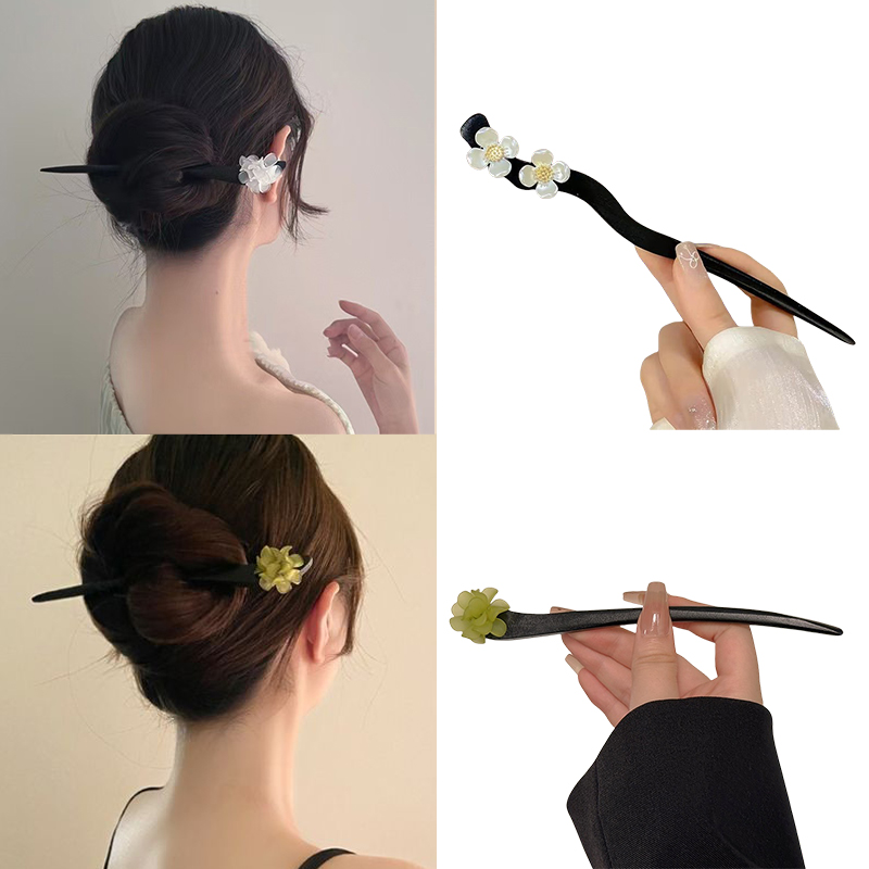 Florist Supplies - Vintage Çin Tarzı Ahşap Çiçek Saç