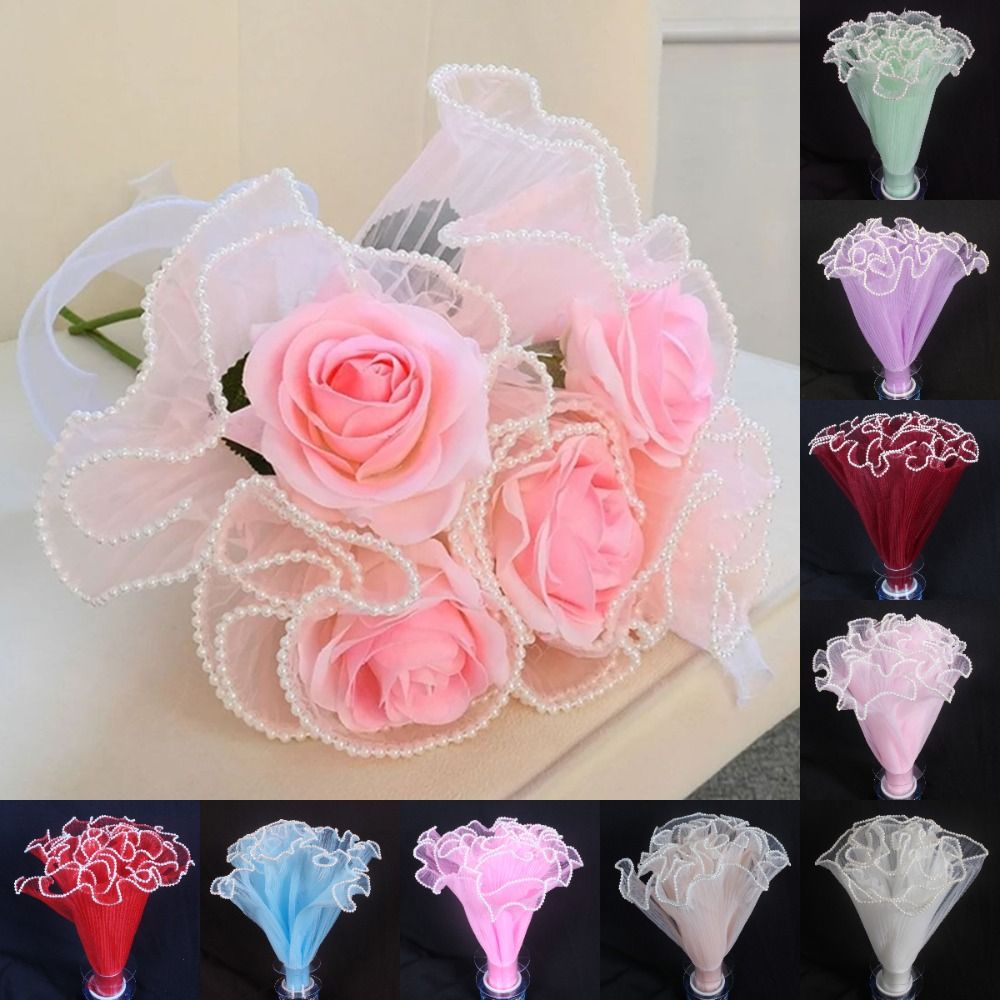Florist Supply House - 28cmx4Yards Çiçek Buketi Sarma Dantel Örgü