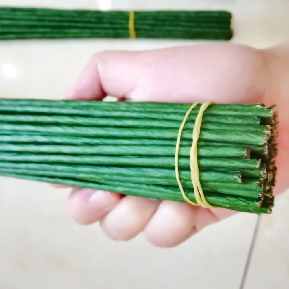 Wire Stem Florist - 1mm 2/3/4/5mm 40/60cm Koyu Yeşil Tel