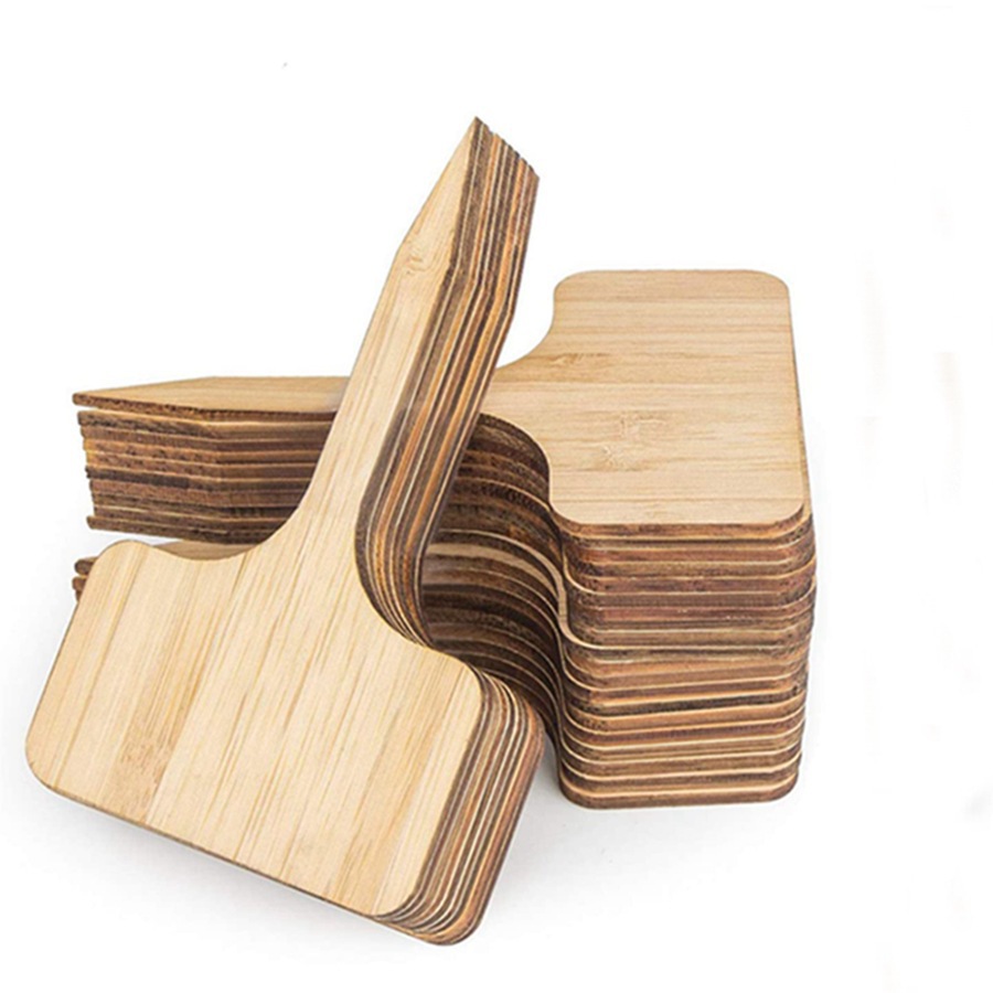 Floral Picks Wood - 100 Adet Ahşap Bitki Etiketi Çubuğu,