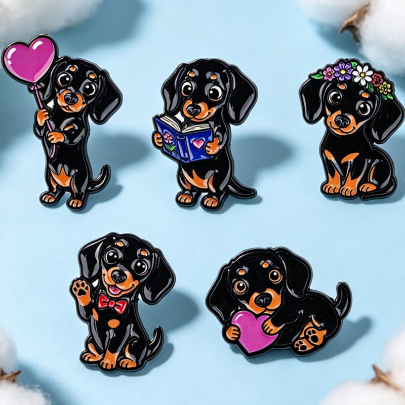 5 adet Sevimli Dachshund Emaye - Florist Supplies incelemesi ve fiyatı