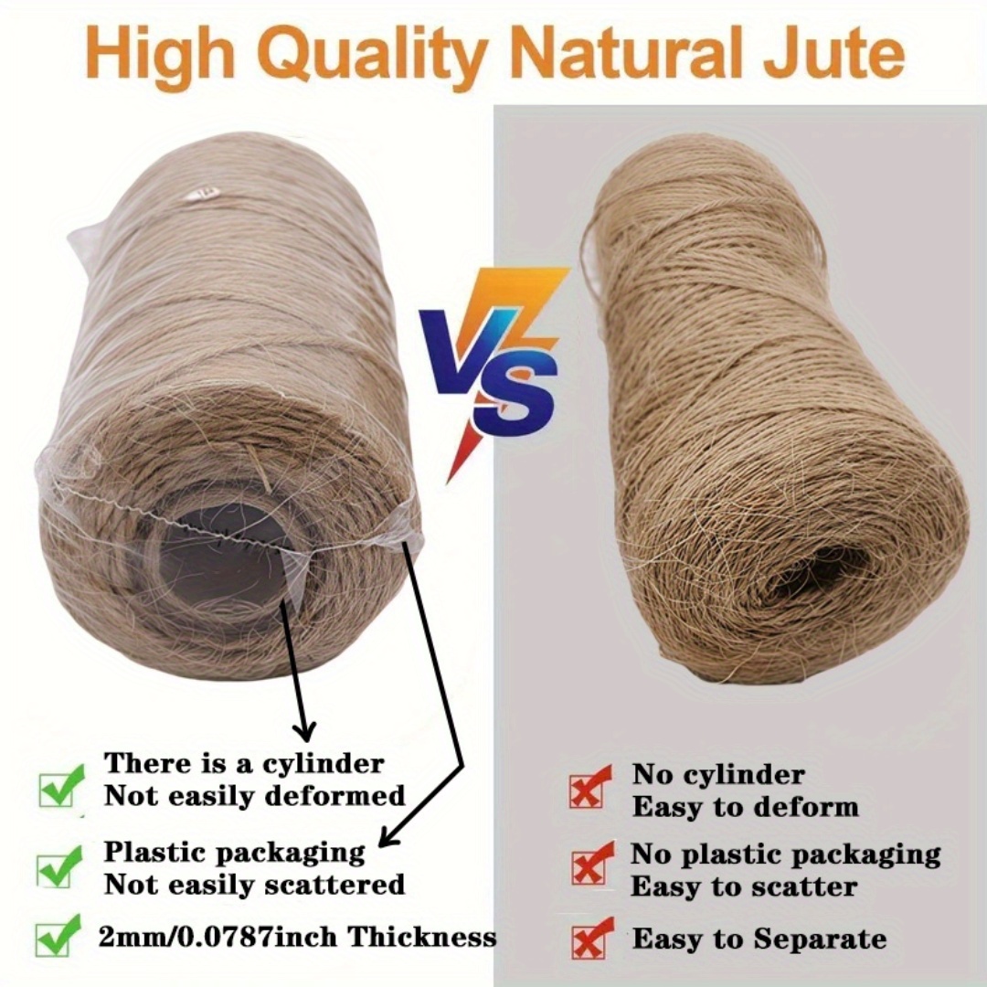 Doğal Vintage Halat Jüt Şerit  - Twine Jute Natural incelemesi ve fiyatı