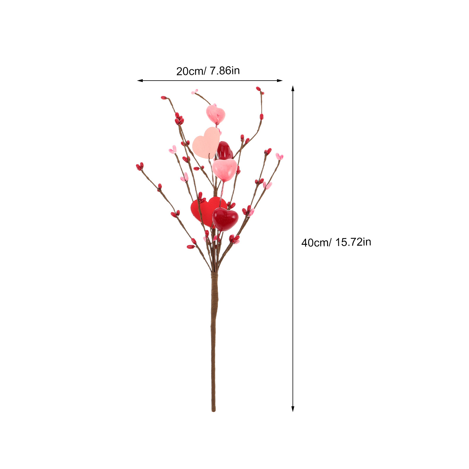 3 Adet Kalp Şeklinde Çiçek Sap - Floral Picks Wood incelemesi ve fiyatı