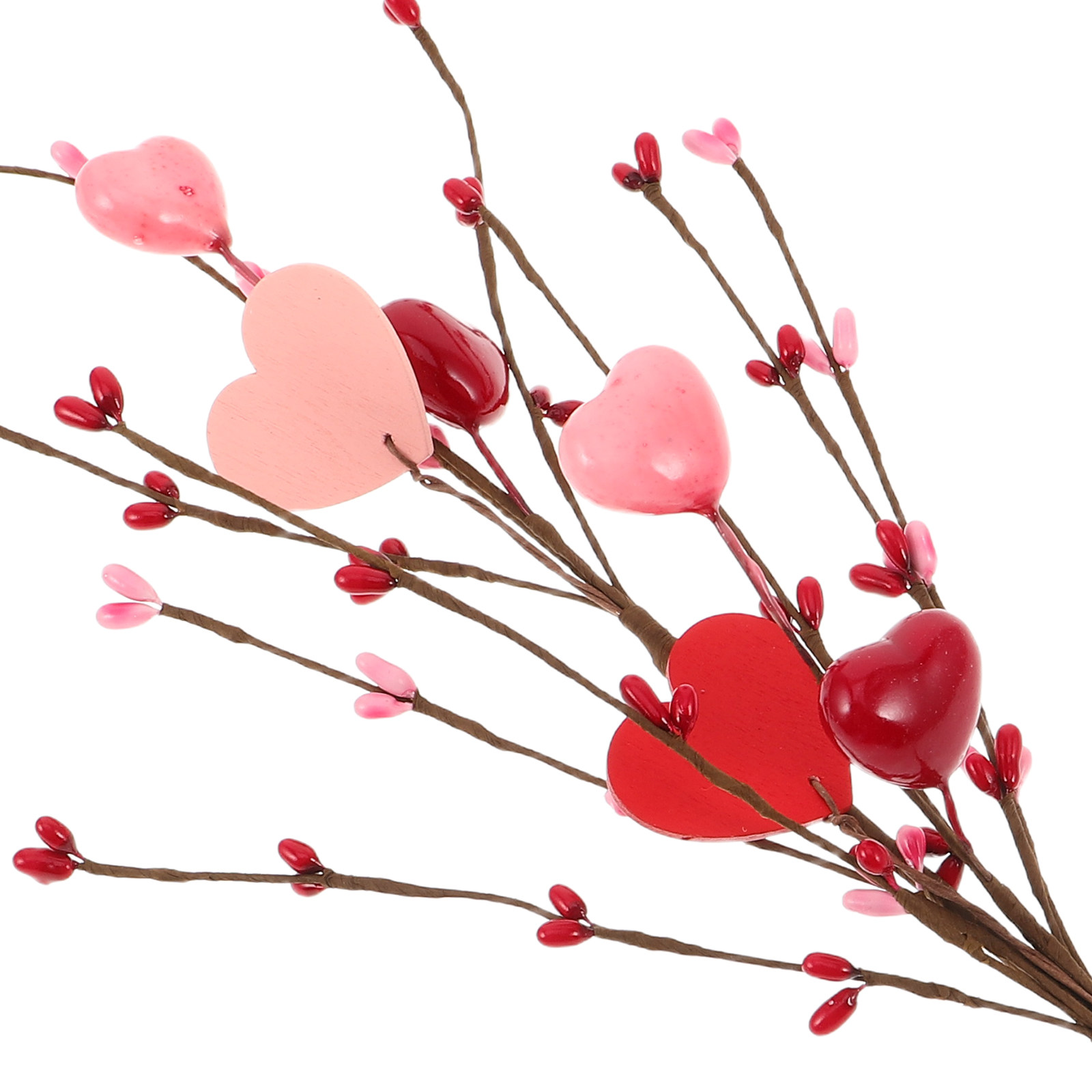 3 Adet Kalp Şeklinde Çiçek Sap - Floral Picks Wood incelemesi ve fiyatı
